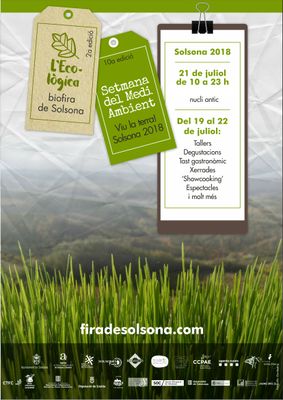 Solsona programa una vintena d’activitats per celebrar conjuntament la Setmana del Medi Ambient i la biofira L’Ecològica  