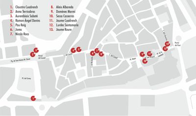 Solsona promociona els artistes locals amb Mira l’Art, un circuit d’obres en aparadors