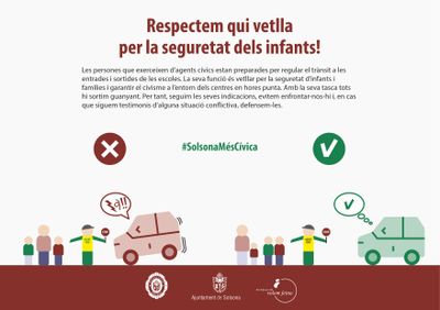 Solsona reclama respecte envers la figura de l’agent cívic a l’entrada i sortida de les escoles