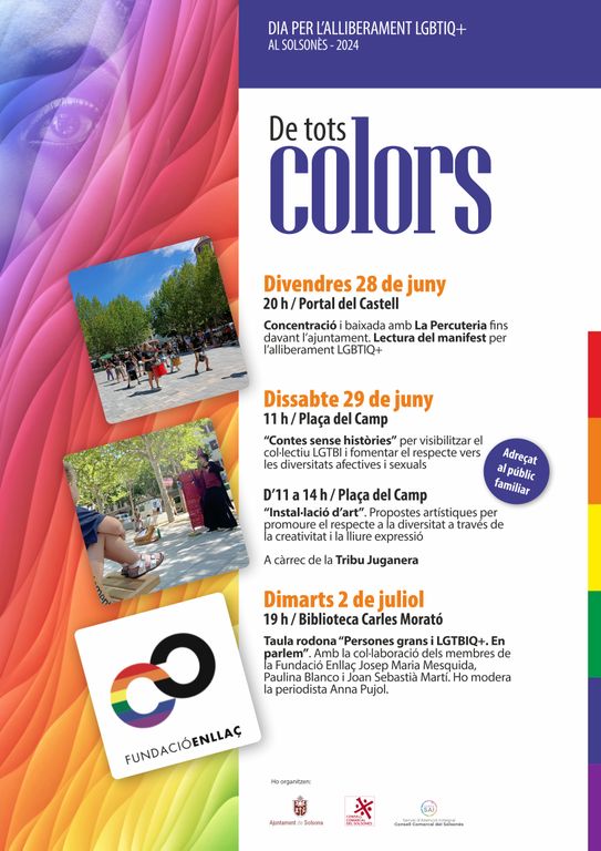Solsona se suma al Dia per l’alliberament LGBTIQ+ amb una concentració, contes, creativitat i una taula rodona