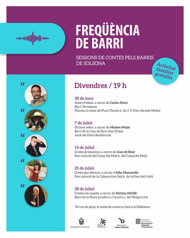 Tornen els contes a la fresca als barris perifèrics de Solsona