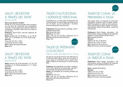 Un taller de paternitat conscient és la principal novetat del programa ‘Salut, consciència i moviment’ de Solsona